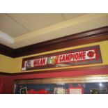 AC Milan scarf, 54in w x 10in hgt ***Note from Auctioneer*** All items will come with an official