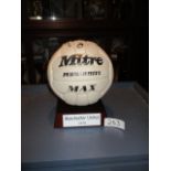 Manchester United 1970 signed Mitre Max football - signed by approx 18 players including Matt