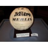 Manchester United Mitre Merlin 1971/72 football bearing numerous players autographs including,