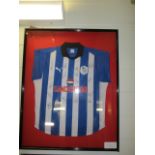 Sheffield Wednesday FC Collectible Sport Memorabilia Jersey , 32in w x 40in hgt (This Lot is part of