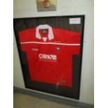 Barnsley FC Collectible Sport Memorabilia Jersey , 32in w x 40in hgt (This Lot is part of Bulk Bid