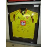 Watford Collectible Sport Memorabilia Jersey , 32in w x 40in hgt (This Lot is part of Bulk Bid Lot