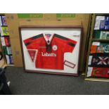 Nottingham Forest signed replica jersey 1998 team, 42in w x 34in hgt - purchased at Knight's auction