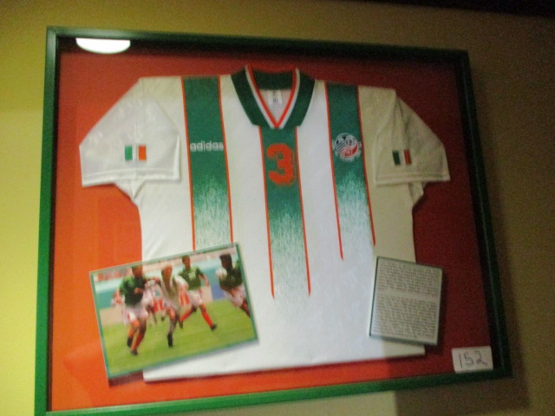 Republic of Ireland National Team 1994 World Cup jersey No. 3 worn by Terry Phelan versus - Image 2 of 3