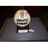 Newcastle ""Strke"" football signed by 14 members of the Newcastle United 1998 squad ***Note from