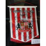 Sunderland A.F.C. 1998/99 signed pennant 16in w x 21in hgt ***Note from Auctioneer*** All items will