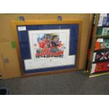 Large color limited edition print entitled, "Manchester United F.C. inaugural Premier League