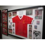 Classic Liverpool 1977 European Cup replica shirt signed by 15 legends - Keegan, Alan Kennedy, Roy