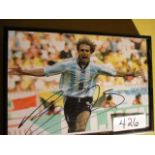 Gabriel Batistuta, Argentina Signed Photo , 10in w x 7in hgt ***Note from Auctioneer*** All items