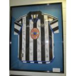 Newcastle United Collectible Sport Memorabilia Jersey , 32in w x 40in hgt (This Lot is part of