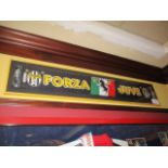 Forza Juve scarf , 54in w x 10in hgt ***Note from Auctioneer*** All items will come with an official