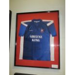 Ipswich Town Collectible Sport Memorabilia Jersey , 32in w x 40in hgt (This Lot is part of Bulk