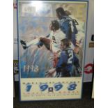 World Cup 1998 print, 22in w x 34in hgt ***Note from Auctioneer*** All items will come with an
