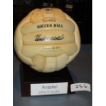 Arsenal Ball 1970/71 Double winners - signed during the season by 15 players including McLintock,