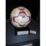 Signed Game ball from United States Women v Mexico Women, Blackbaud Stadium January 12, 2002. 22