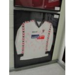 Rotherrham United FC Collectible Sport Memorabilia Jersey , 32in w x 40in hgt (This Lot is part of