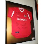 Peterborough United Collectible Sport Memorabilia Jersey , 32in w x 40in hgt (This Lot is part of