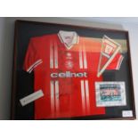 Middlesborough replica signed jersey and photo 1998/99, 42in w x 34in hgt - purchased at Knight's