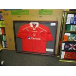 Nottingham Forest signed replica jersey 1998/99 team, 42in w x 34in hgt ***Note from Auctioneer***