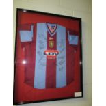 Aston Villa Collectible Sport Memorabilia Jersey , 32in w x 40in hgt (This Lot is part of Bulk Bid