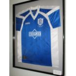 Cardiff City AFC Collectible Sport Memorabilia Jersey , 32in w x 40in hgt (This Lot is part of