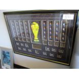 France World Cup 1998 34 pin set, 40in w x 29in hgt ***Note from Auctioneer*** All items will come