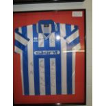 Brighton and Hove Albion Collectible Sport Memorabilia Jersey , 32in w x 40in hgt (This Lot is