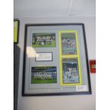 Display featuring 1982 FA Cup Final Tottenham Hotspur v QPR. 25in w x 28in hgt ***Note from