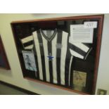 Match worn No. 7 Newcastle United shirt (versus Middlesbrough, March 1984) worn and signed by