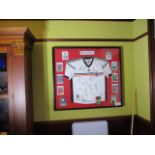 Germany 1997 National Team jersey and individual photos signed, including Bierhoff, Hassler, Helmer,