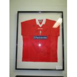 Swindon Town FC Collectible Sport Memorabilia Jersey , 32in w x 40in hgt (This Lot is part of Bulk