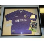 Tottenham Hotspur signed purple away jersey 1998/99, 41in w x 33in hgt 13 signatures ***Note from