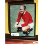 Bobby Charlton, Manchester United Signed Photo , 8in w x 10in hgt ***Note from Auctioneer*** All