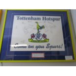 Tottenham Hotspur flag signed by 98/99 team. 41in w x 33in hgt ***Note from Auctioneer*** All