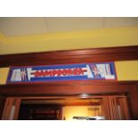 Sampdoria scarf framed,54-1/2in w x 9-1/2in hgt ***Note from Auctioneer*** All items will come