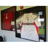 DC United 2004 signed jersey, 25 signatures including Freddy Adu, 41-1/2in w 32in hgt ***Note from
