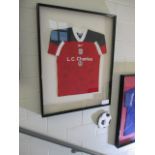 Crewe Alexandra FC Collectible Sport Memorabilia Jersey , 32in w x 40in hgt (This Lot is part of