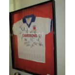 Hartlepool United FC Collectible Sport Memorabilia Jersey , 32in w x 40in hgt (This Lot is part of