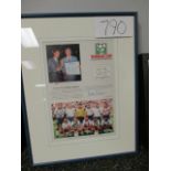 World Cup 1990 England signed team photo and Bobby Robson signed photo, 12-1/2in w x 16in hgt ***