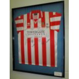 Cheltenham Town FC Collectible Sport Memorabilia Jersey , 32in w x 40in hgt (This Lot is part of