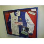 Blackburn Rovers signed jersey by 21 members of 1998/99 team, 41in w x 33in hgt ***Note from