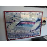 Manchester United home stadium , 16in w x 12 hgt ***Note from Auctioneer*** All items will come with