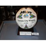 Kansas City Wizards 1997 signed Mitre soccer ball - with 15 signatures with cert. of