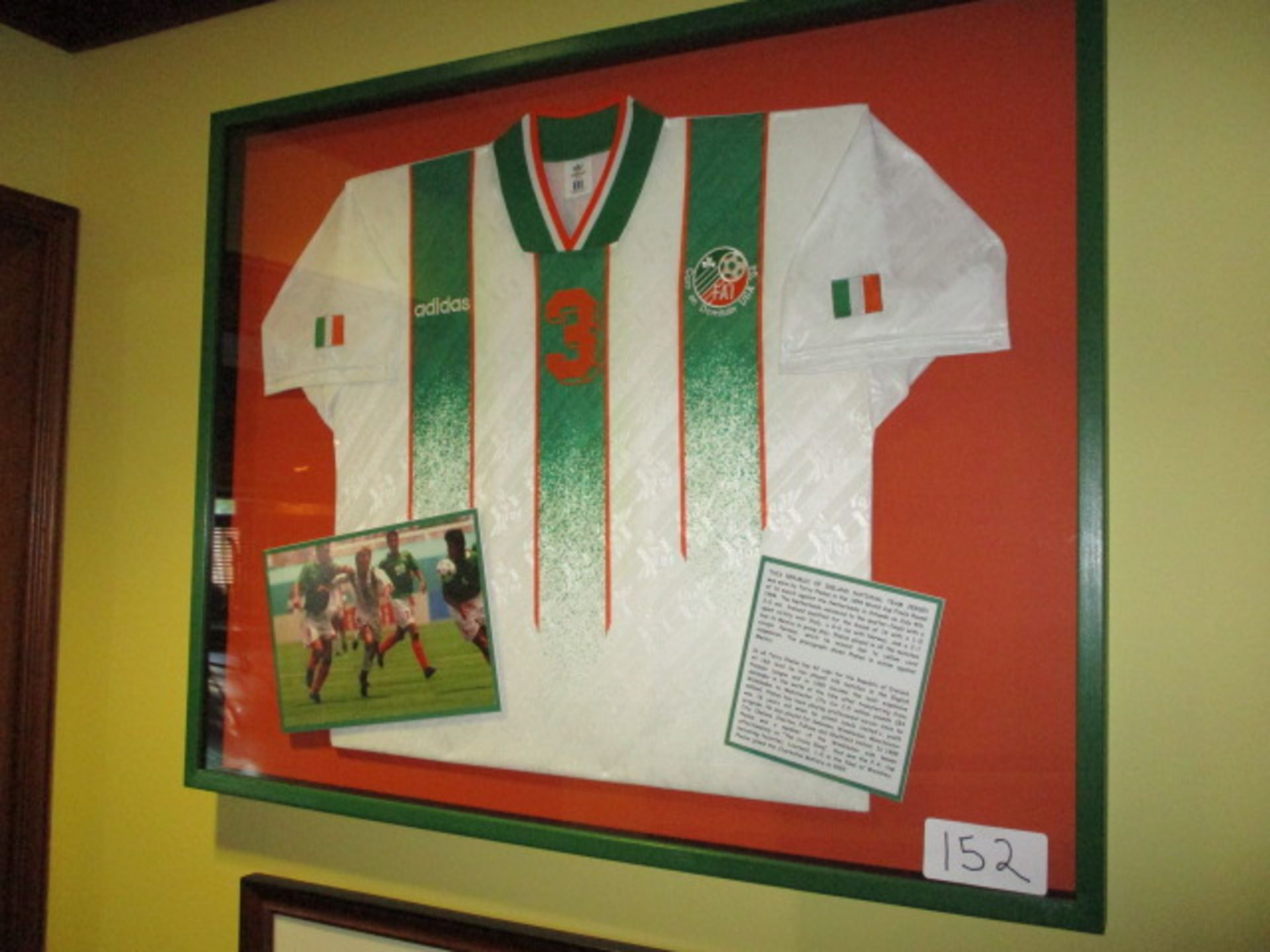 Republic of Ireland National Team 1994 World Cup jersey No. 3 worn by Terry Phelan versus