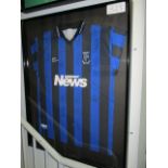 Gillingham FC Collectible Sport Memorabilia Jersey , 32in w x 40in hgt (This Lot is part of Bulk Bid