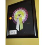 Everton rosette ribbon, 16in w x 18-1/2in hgt ***Note from Auctioneer*** All items will come with an