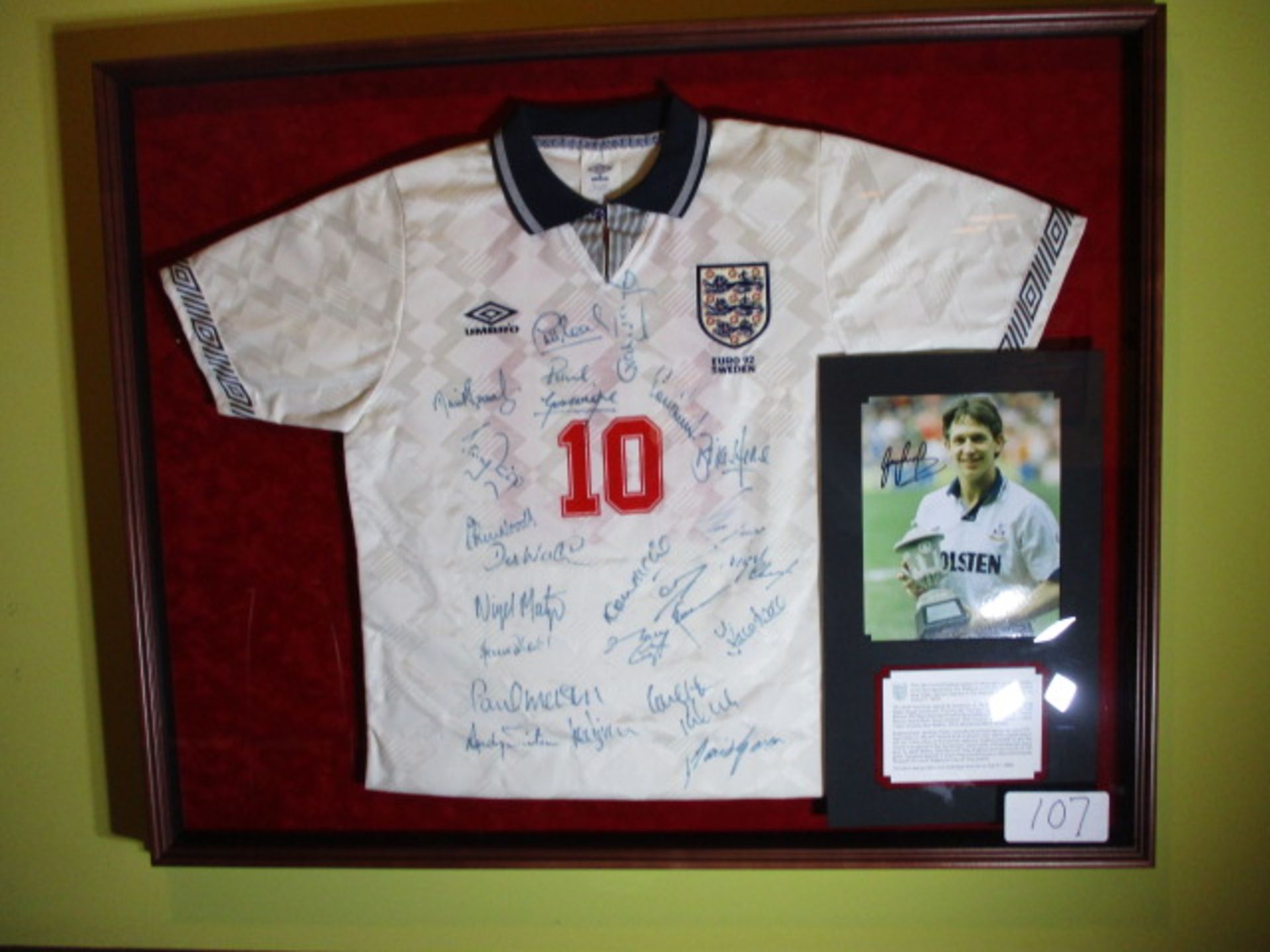Gary Lineker’s last ever England shirt, worn by Gary Lineker in his last appearance for England,