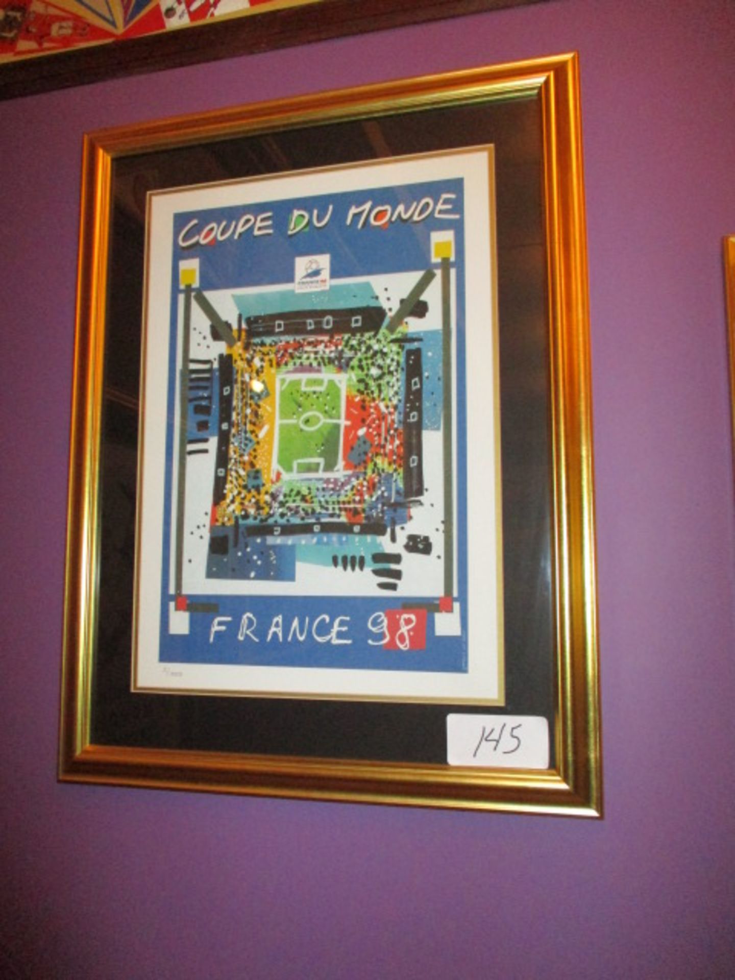 World Cup France 1998 print, 5 of 4000, 24in w x 32in hgt ***Note from Auctioneer*** All items