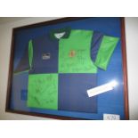 Official No.18 Northern Ireland shirt signed by 16 players, purchased at auction in England March