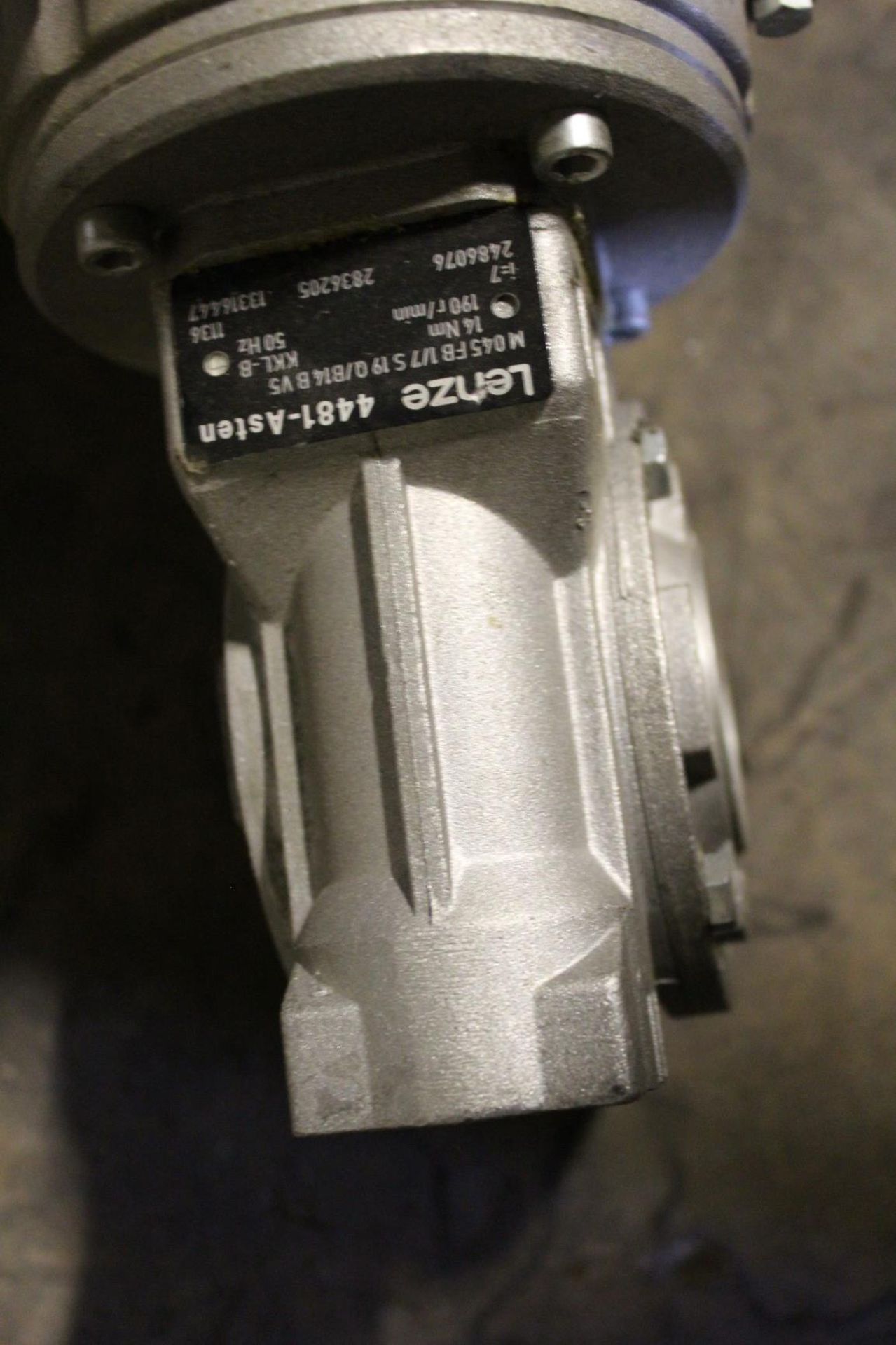 Lenze Motor, Model# mderaxx071-32j, Serial# 10110228, Item# mtllenze0228, Located in: - Image 4 of 5